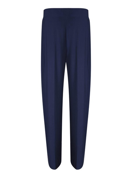 Blue Low Rise Pleated Trousers