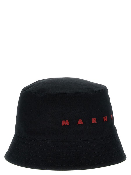 Logo Embroidery Bucket Hat Hats Black