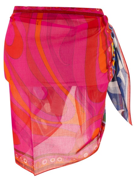 Emilio Pucci Orchidee Print Pareo