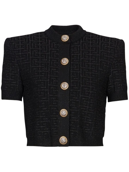 Balmain Monogram Cropped Cardigan