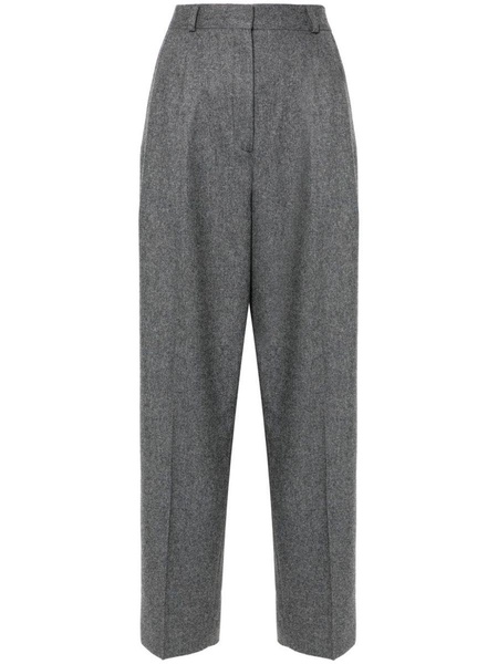 double-pleated tailored trousers