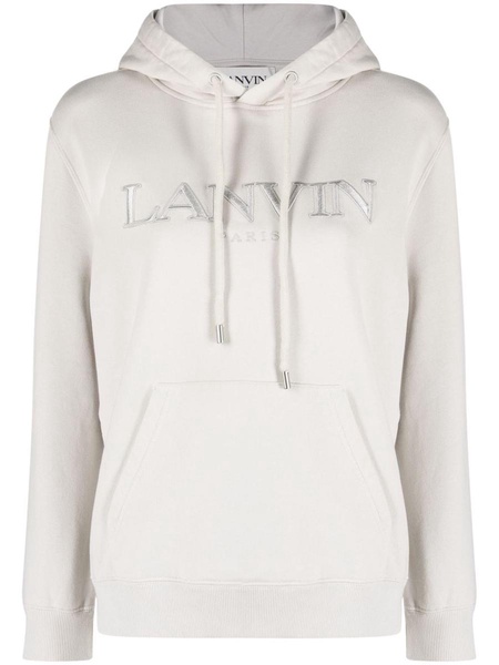 Lanvin Embroidered Regular Fit Hoodie Clothing