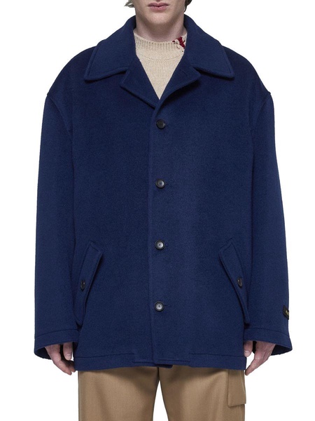 Marni Logo Patch Single-Breasted Short Coat