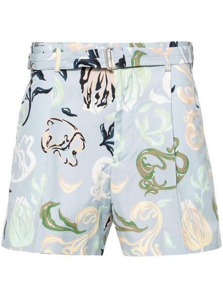 abstract-print bermuda shorts