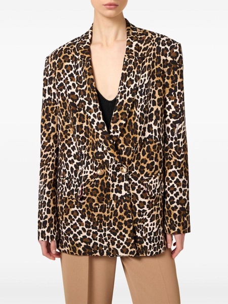 leopard-print blazer