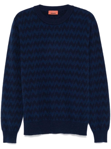 Missoni Crew-Neck Sweater With Zigzag Workmanship