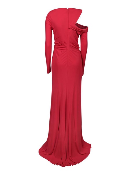 Alexander McQueen Cut-Out High-Slit Maxi Dress