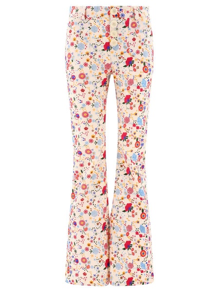 Ines De La Fressange "Charlotte" Embroidered Trousers