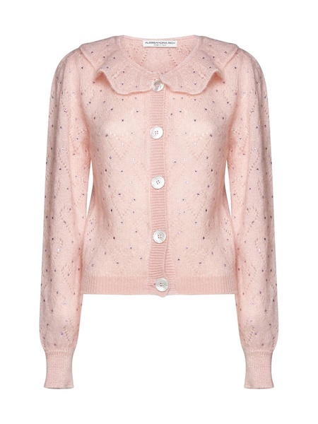 Alessandra Rich Embellished Knitted Cardigan