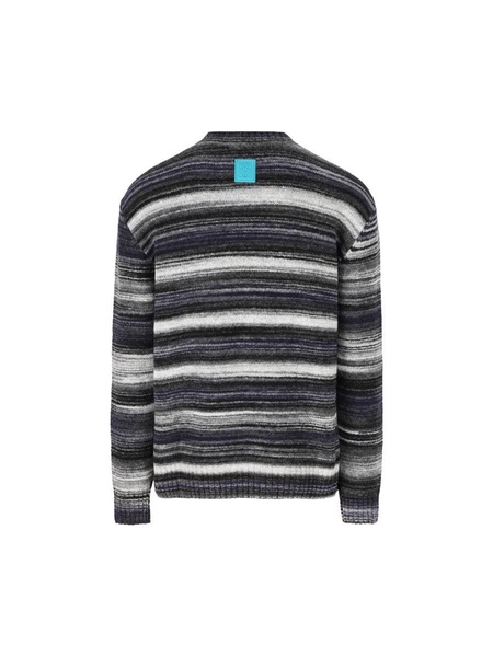 Loewe Striped Knit Sweaters Blue