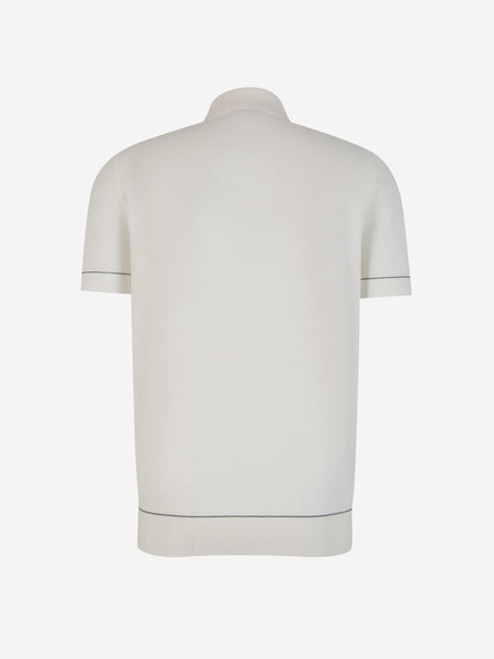 Brioni Sea Island Pique Polo