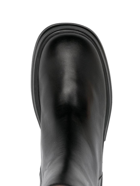 Black Gomma Boots with Zipper