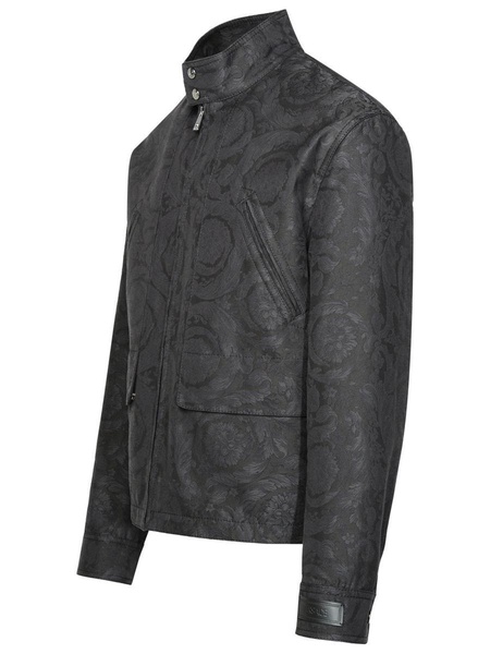 Versace 'Barocco' Anthracite Cotton Jacket