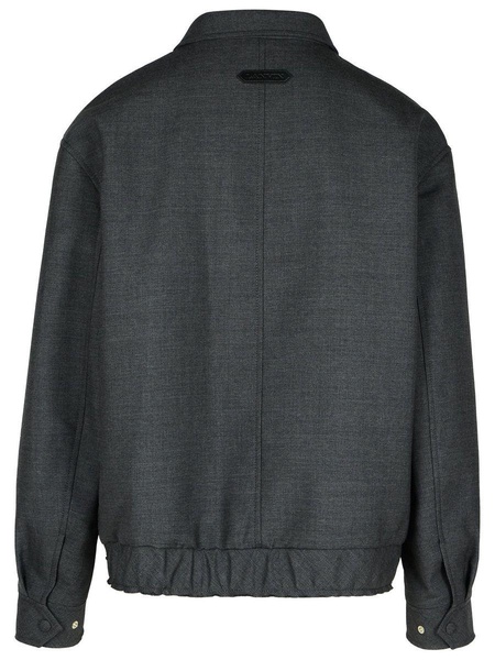 Lanvin Grey Wool Jacket Man