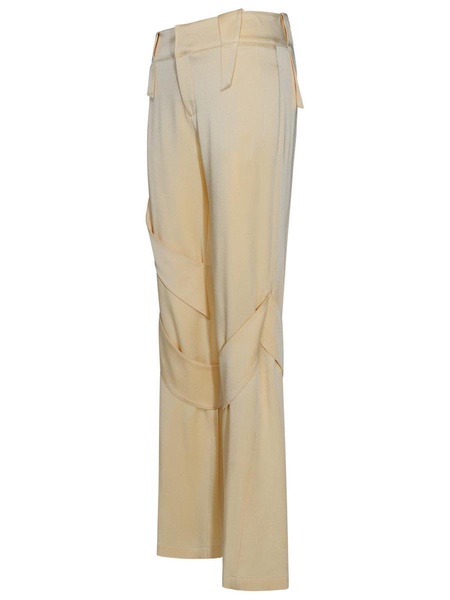 Blumarine Cream Acetate Blend Cargo Pants