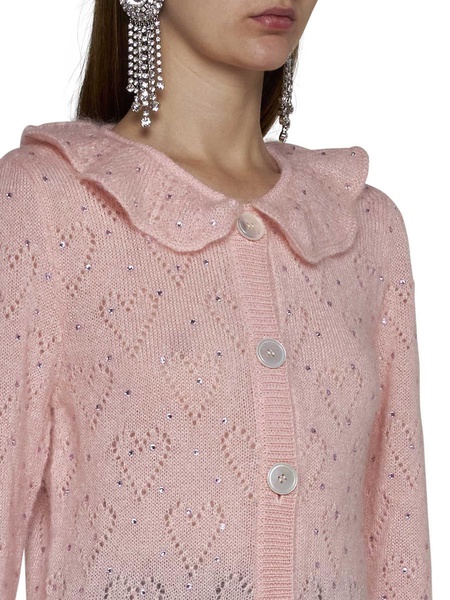 Alessandra Rich Embellished Knitted Cardigan