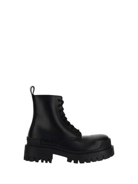 Balenciaga Strike Leather Combat Boots