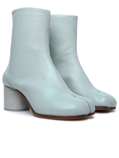 'tabi' Green Anise Leather Ankle Boots