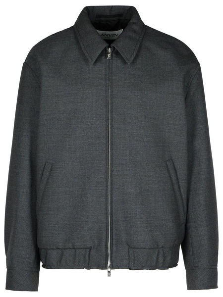 Lanvin Grey Wool Jacket Man