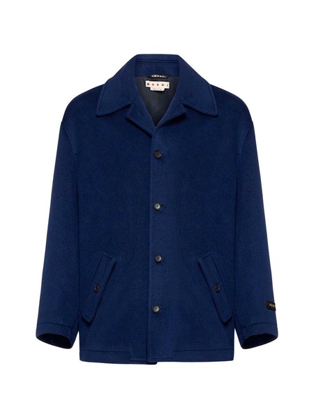 Marni Logo Patch Single-Breasted Short Coat