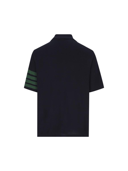 4-bar Stripe Detailed Short-sleeved Polo Shirt