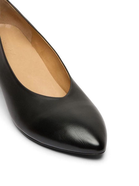 pointed-toe leather pumps