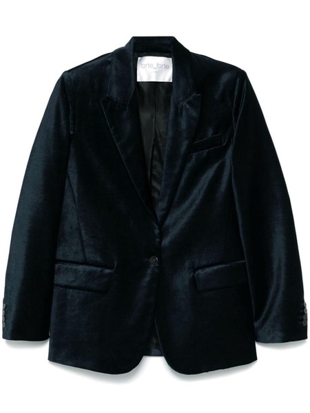 Forte_Forte Velvet Single-Breasted Jacket