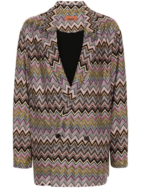 zigzag-woven blazer