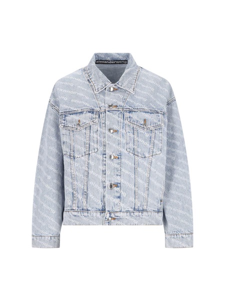 Alexander Wang Logo Printed Denim Jacket