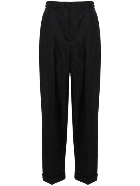 Miu Miu High-Waisted Pinstripe Tailored Trousers