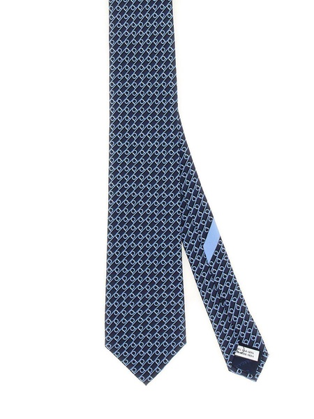 Salvatore Ferragamo Tie With Gancini Print