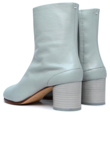 'tabi' Green Anise Leather Ankle Boots