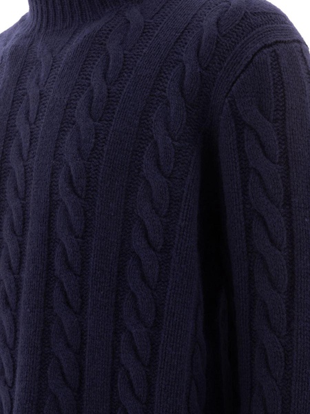 Polo Ralph Lauren Wool And Cashmere Cable Knit Turtleneck Sweater