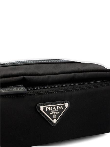 Prada Triangle Logo Plaque Make-Up Bag