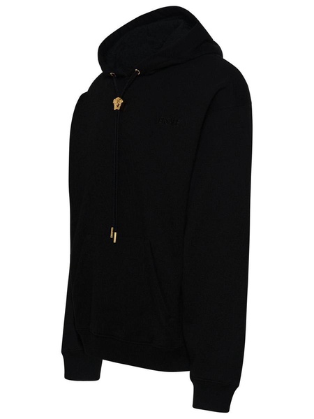 Versace Black Cotton Sweatshirt Man