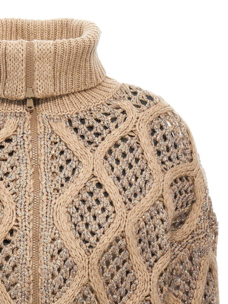 Sequin Cardigan Sweater, Cardigans Beige