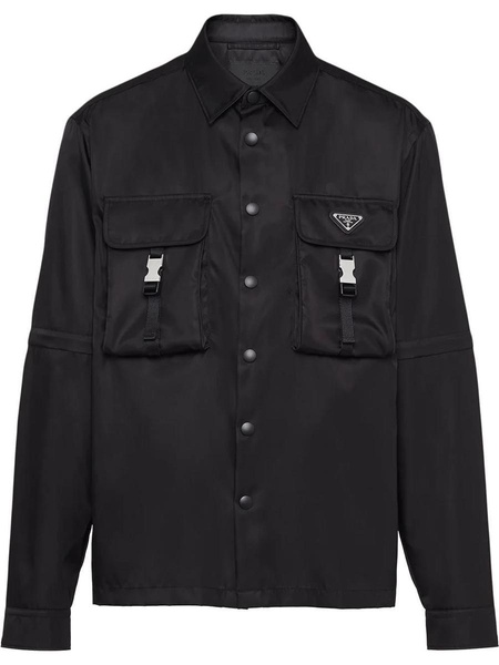 Prada Re-Nylon Triangle-Logo Shirt