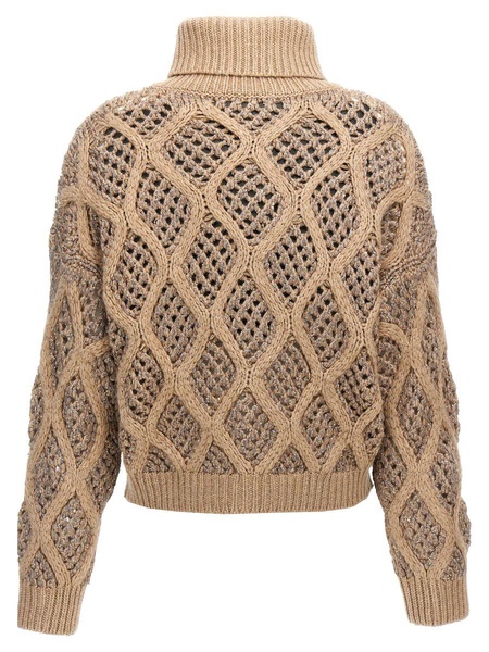 Sequin Cardigan Sweater, Cardigans Beige