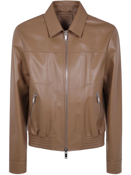 Desa 1972 Leather Fitted Bomber Jacket Clothing