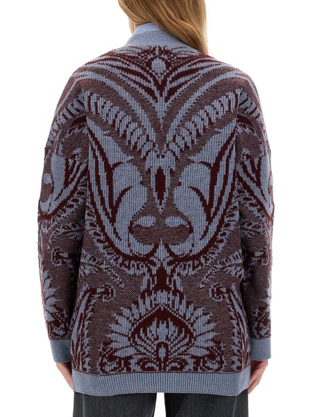 Etro Jacquard Wool Cardigan