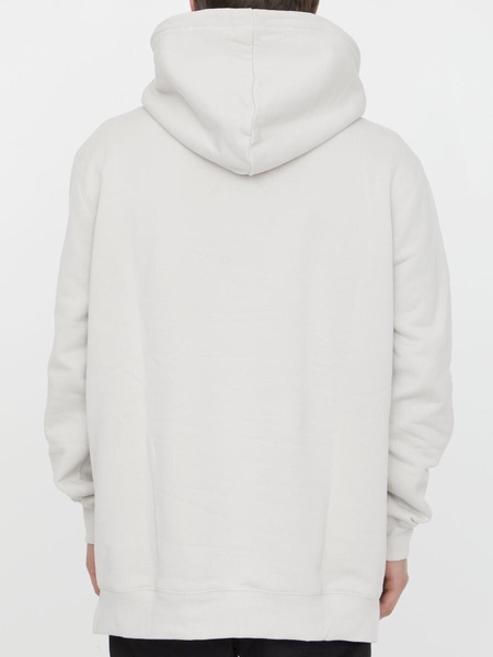 logo-embroidered fleece hoodie