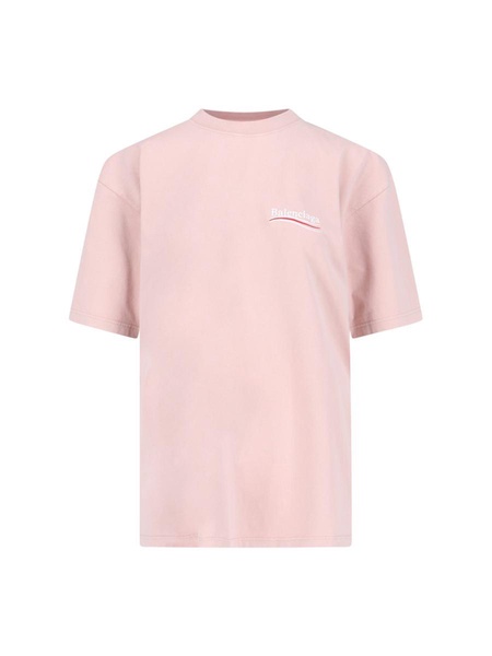 BALENCIAGA Pink Political Campaign T-Shirt for Women - SS24 Collection