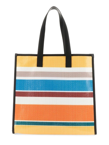 Etro Logo Detailed Striped Tote Bag