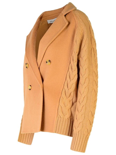 Max Mara 'Micio' Beige Wool Blend Cardigan Woman