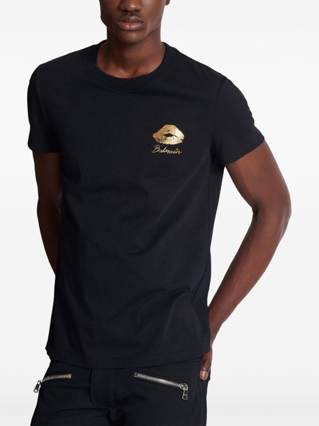 Gold Kiss Print Logo T.shirt Classic Fit