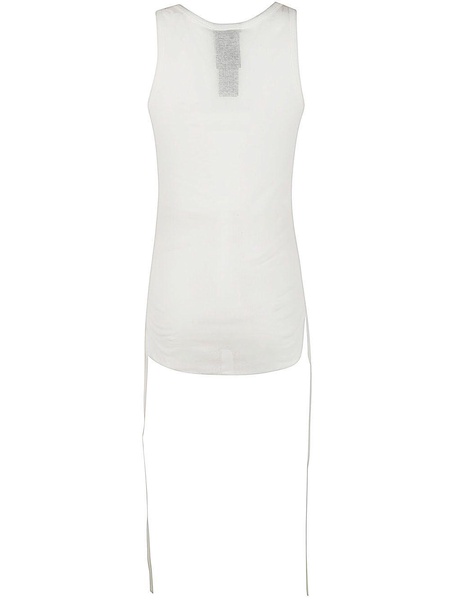 Mara Wrinkled Cropped Tank Top - 002 Natural White / XS