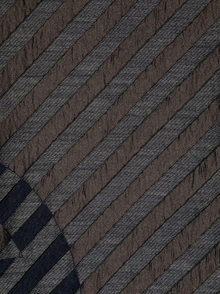 Logo chevron wool and cashmere-blend scarf