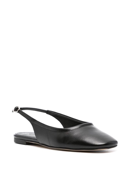 DANI NAPPA LEATHER BLACK FLATS