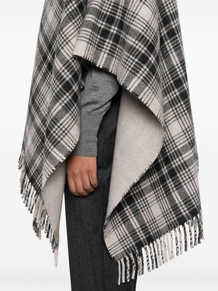 Plaid Logo Cape