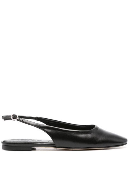 DANI NAPPA LEATHER BLACK FLATS